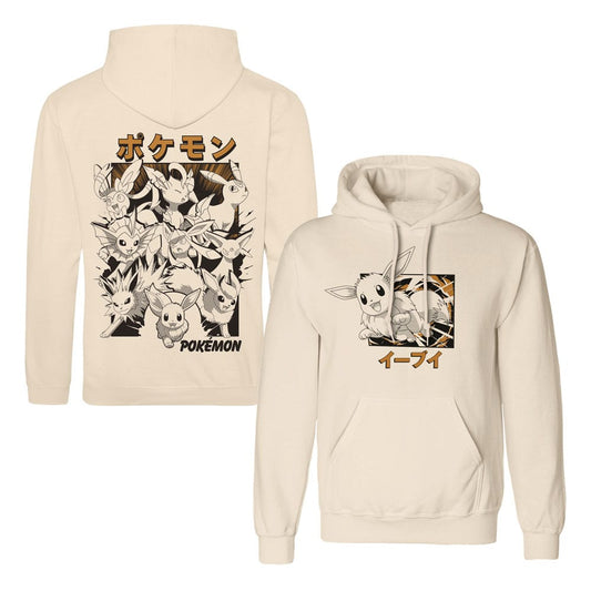 Pokemon Hooded Sweater Eevee Evolutions Katakana Size L