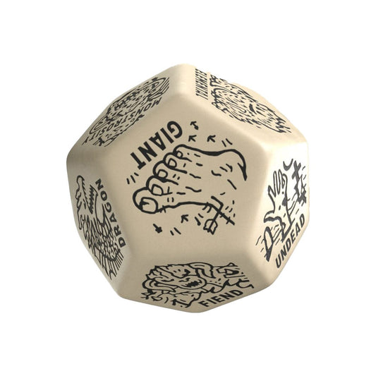 Viridian Jumbo Dice Monster Generator Die D12 Beige P067675