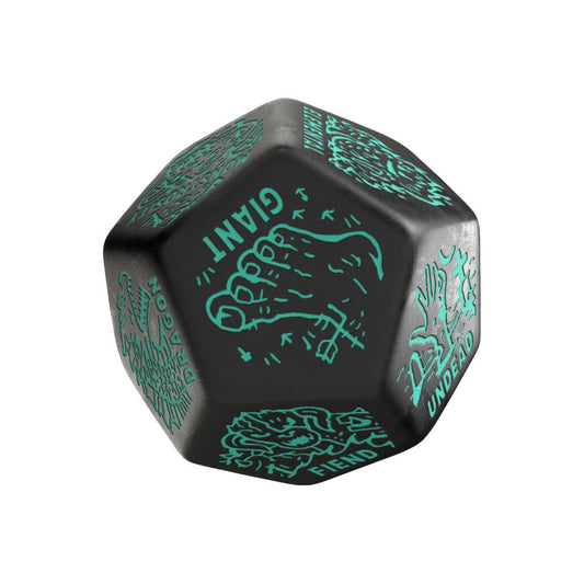Viridian Jumbo Dice Monster Generator Die D12 Black P067676