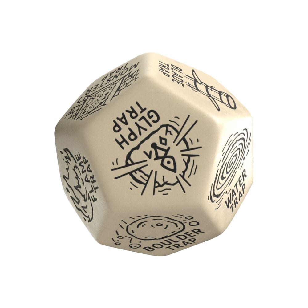 Viridian Jumbo Dice Trap Generator Die D12 Beige P067678