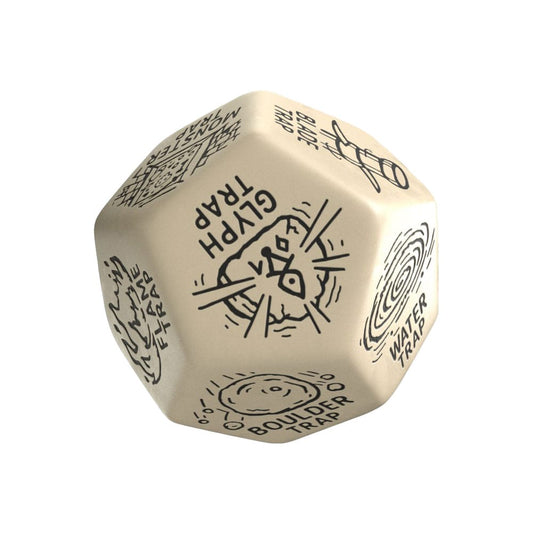 Viridian Jumbo Dice Trap Generator Die D12 Beige P067678