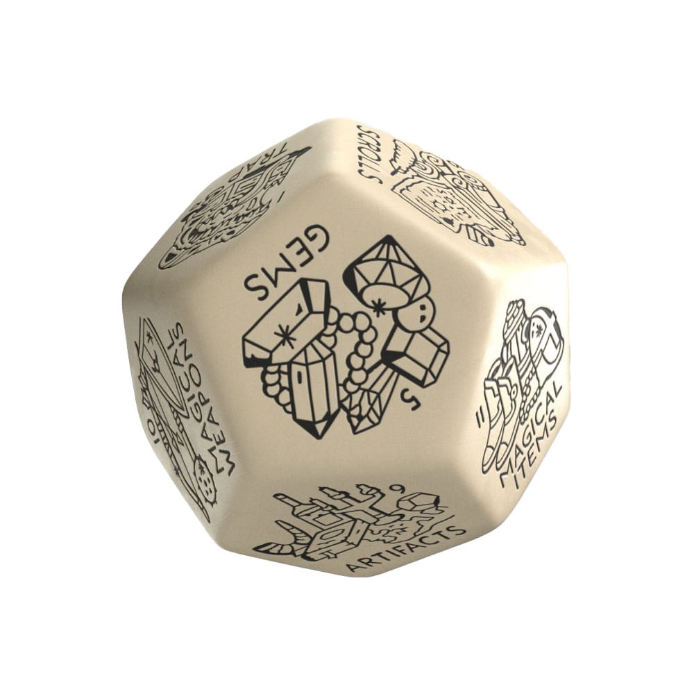 Viridian Jumbo Dice Treasure Generator Die D12 Beige P067681