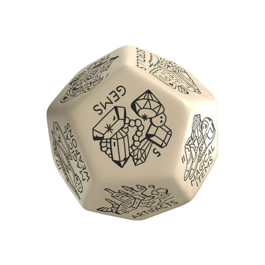 Viridian Jumbo Dice Treasure Generator Die D12 Beige P067681
