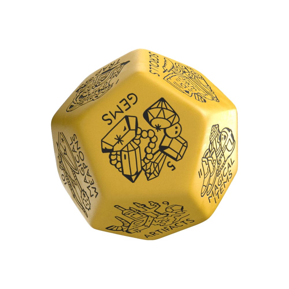 Viridian Jumbo Dice Treasure Generator Die D12 Yellow P067683