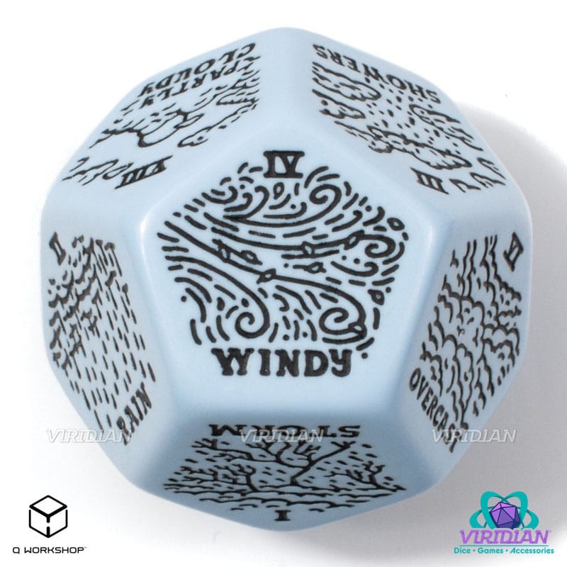 Viridian Jumbo Dice Weather Generator Die D12 Blue P067685