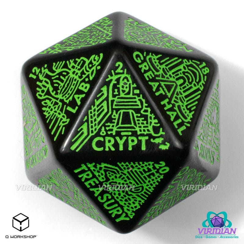 Viridian Jumbo Dice Dungeon Room Generator D20 Black P067688