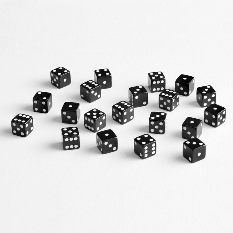 Q Workshop Dice Set Full Pack D6 Black (20) P067689