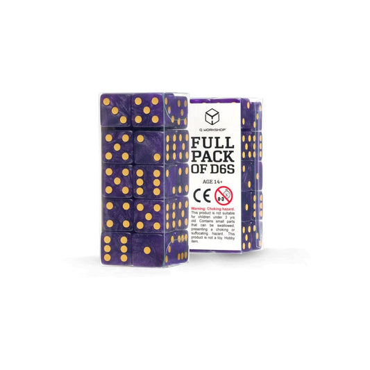 Q Workshop Dice Set Full Pack D6 Shimmering Purple (20) P067693