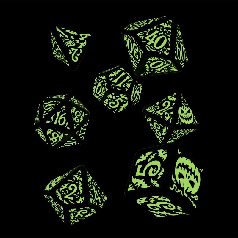 Halloween Dice Set Pumpkin Jack O'Lantern (7)