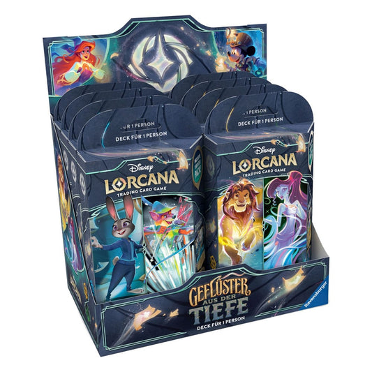 Disney Lorcana TCG Gefluster aus der Tiefe Starter Decks Display (8) *German Edition*