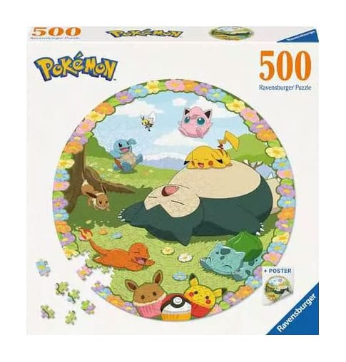 Pokemon Round Jigsaw Puzzle Flowery Pokemon (500 pieces)