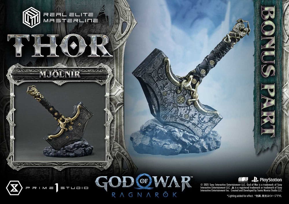 God of War: Ragnarök Real Elite Masterline Series Statue 1/3 Thor Deluxe Bonus Version 105 cm P056987