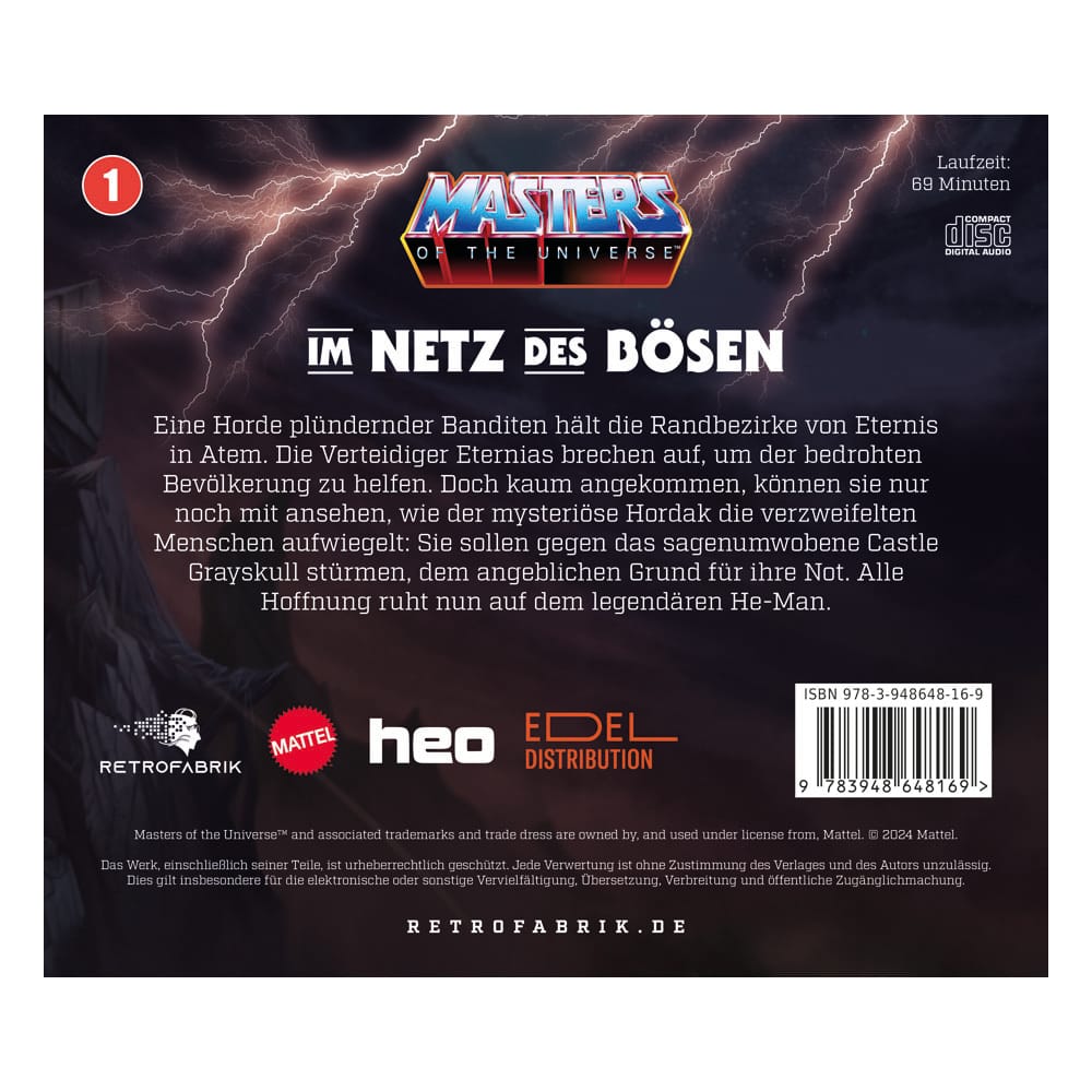 Masters of the Universe Radio Play CD Episode 1: Im Netz des Bösen *German Version* P056988