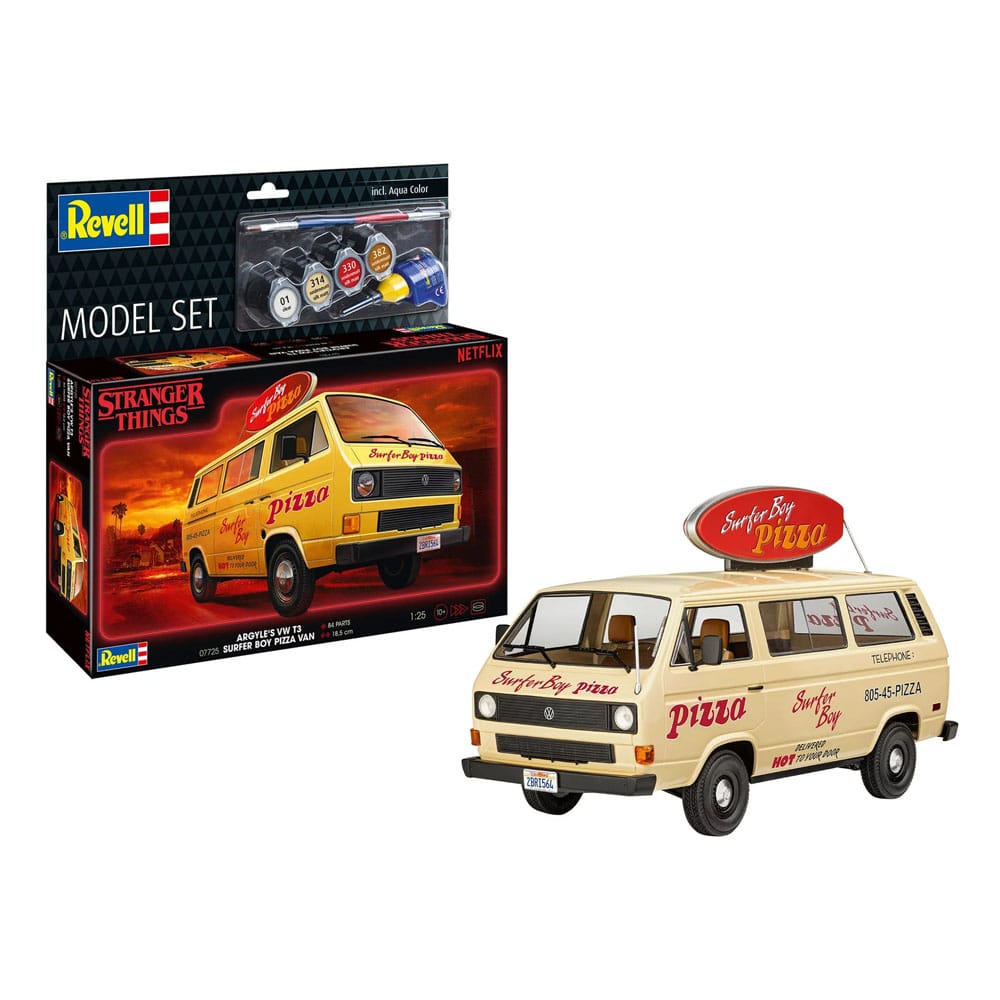 Stranger Things Model Kit Set 1/25 VW T3 Bus Surfer Boy (Aqua Color) 19 cm P067720
