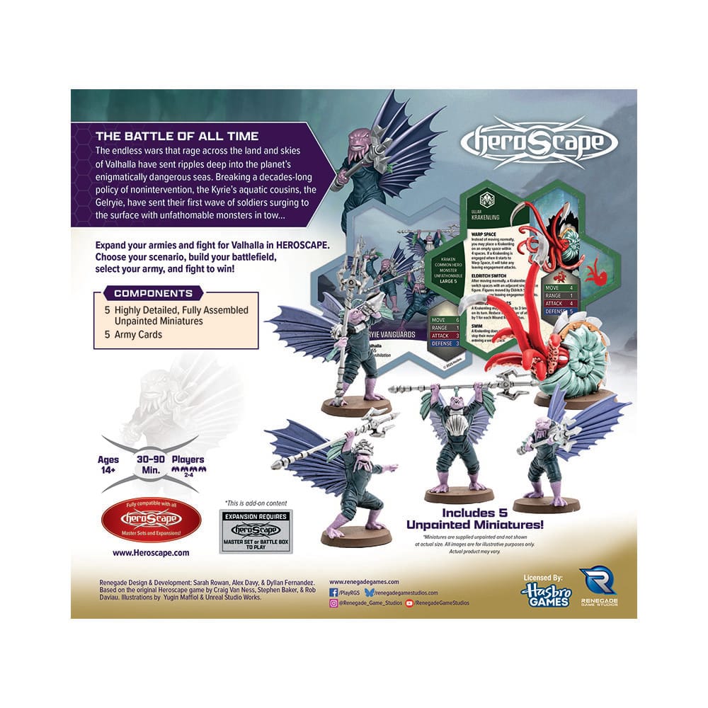 Heroscape Army Expansion Embers of War: Krakenling & Gelryie Vanguards *English Version* P057174