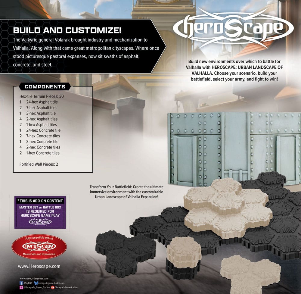 Heroscape Terrain Expansion The Urban Landscape of Valhalla *English Version* P065313