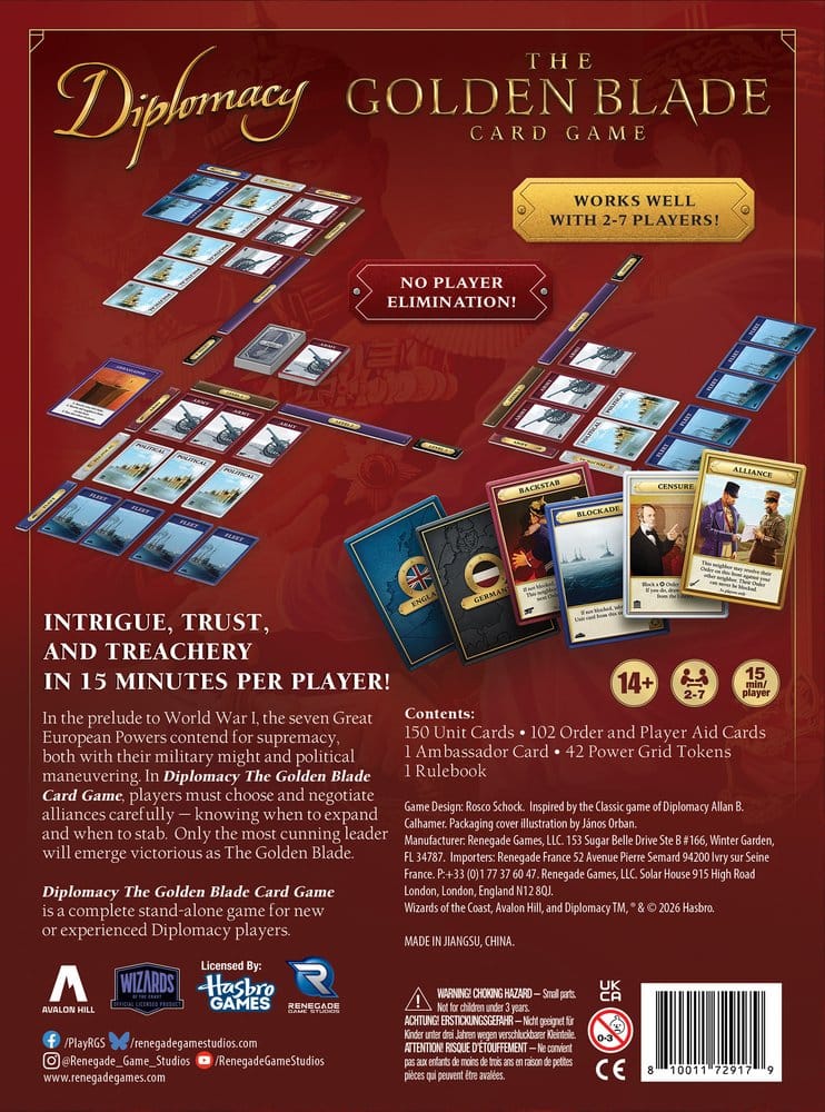 Diplomacy: The Golden Blade card game *Englische Version* P073721