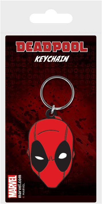 Marvel Comics Rubber Keychain Deadpool Face 6 cm P057201