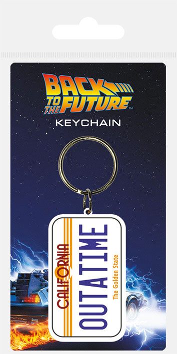Back to the Future Rubber Keychain License Plate 6 cm P057202