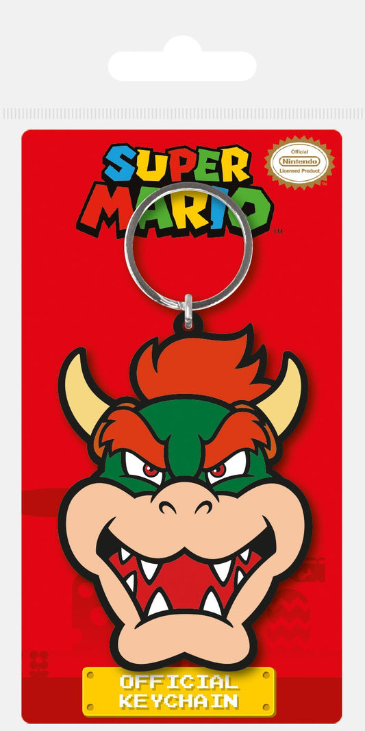 Super Mario Rubber Keychain Bowser 6 cm P057206