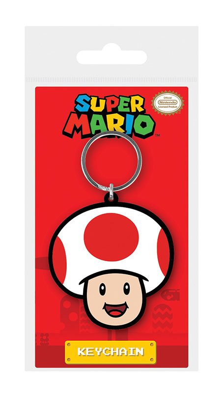 Super Mario Rubber Keychain Toad 6 cm P057215