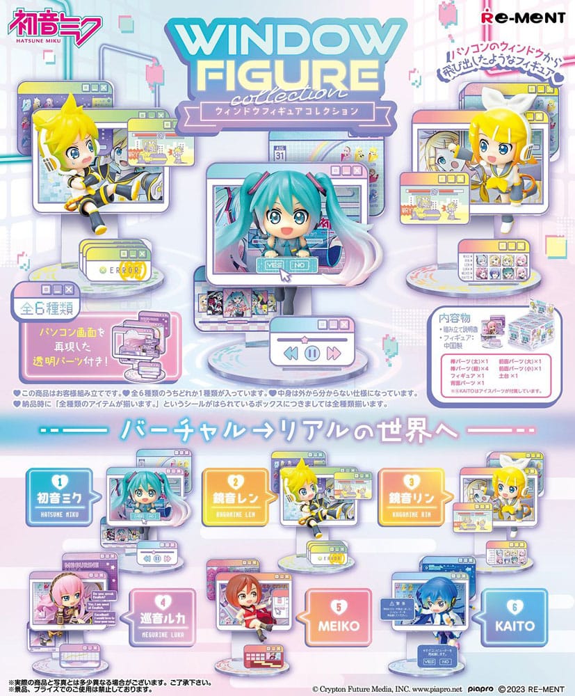 Hatsune Miku Mini Figures 6 cm Window Figure Collection Display (6) P057239