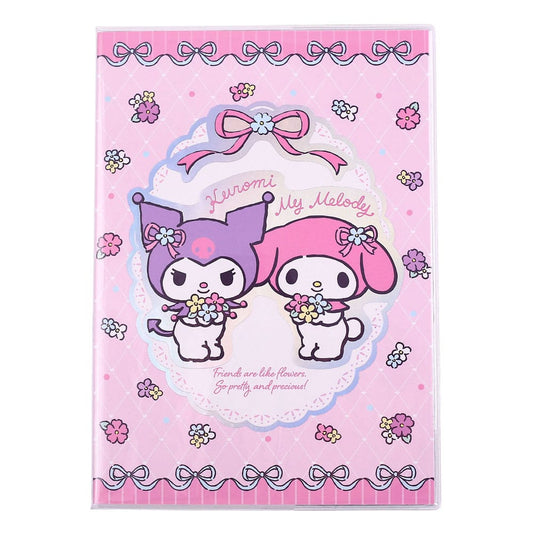 Sanrio Notebook Kuromi & My Melody Pastel Flower Holographic Checkered P068529