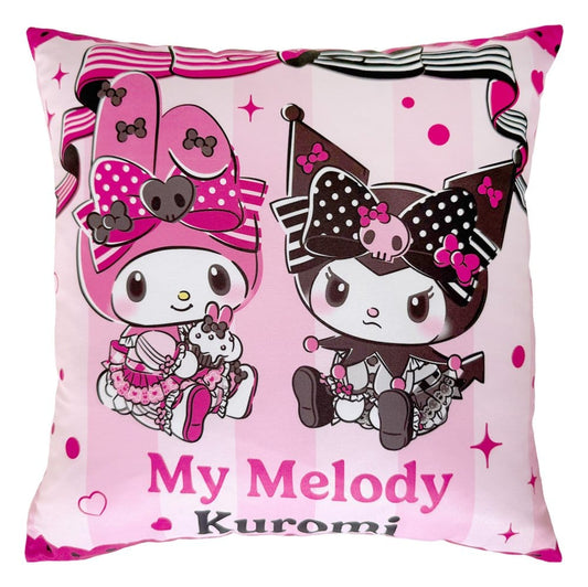 Sanrio Pink Black Party Series Pillow Kuromi & My Melody 35 x 35 cm P074051