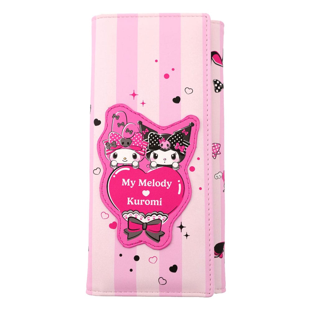 Sanrio Pink Black Party Series Coin Purse Kuromi & My Melody P068536