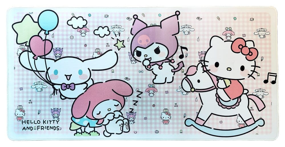 Sanrio Pink Black Party Series XXL Mousepad Hello Kitty & Friends Infant Style P074063