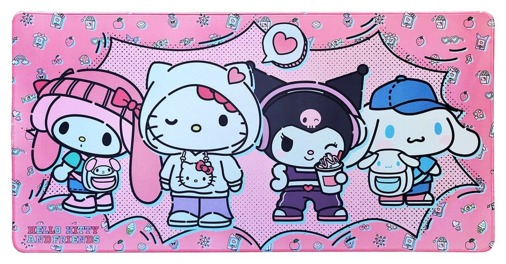 Sanrio Pink Black Party Series XXL Mousepad Hello Kitty & Friends Pop P074066