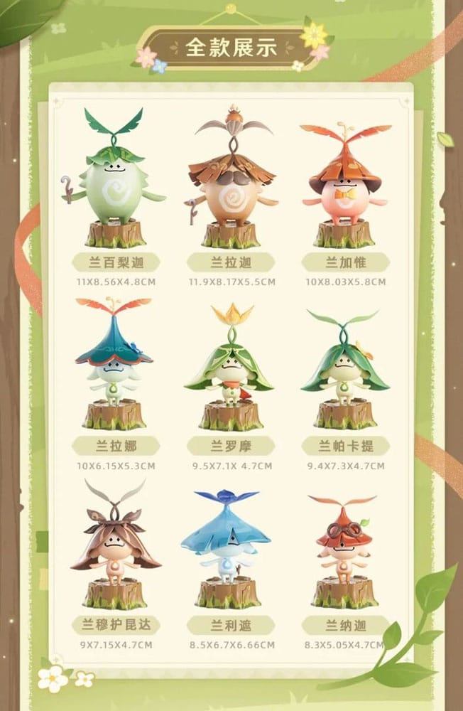 Genshin Impact Blind Box Mini Figures Aranara Series Display (9) P057884