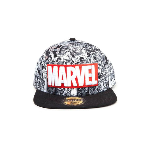 MARVEL COMICS SNAPBACK CAP CLASSIC RED & WHITE LOGO