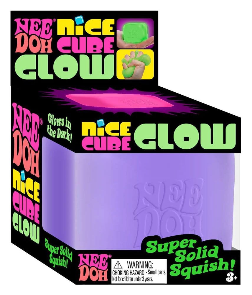 NeeDoh Squeeze Ball Nice Cube Glow (Glow in the Dark) 5 cm Display (12) P073317