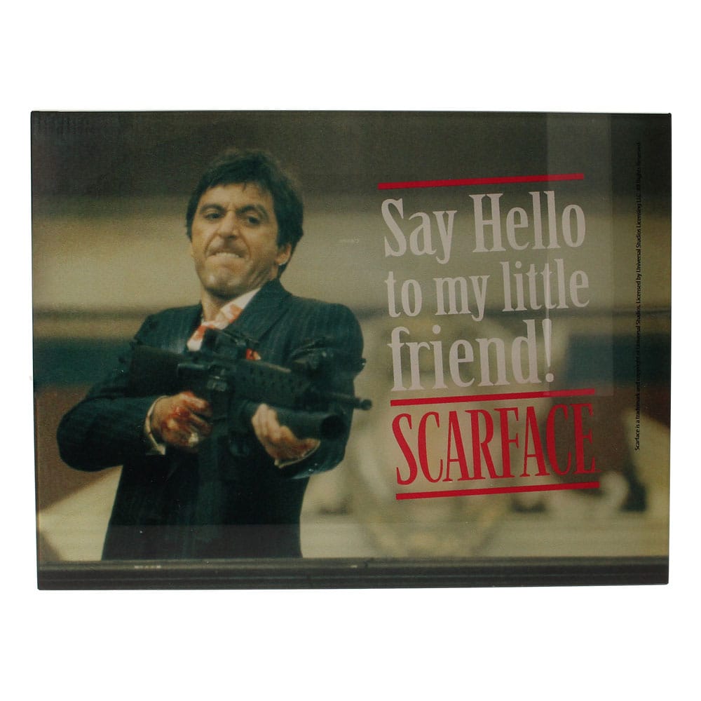 Scarface Glass Poster Say Hello 40 x 30 cm P066643