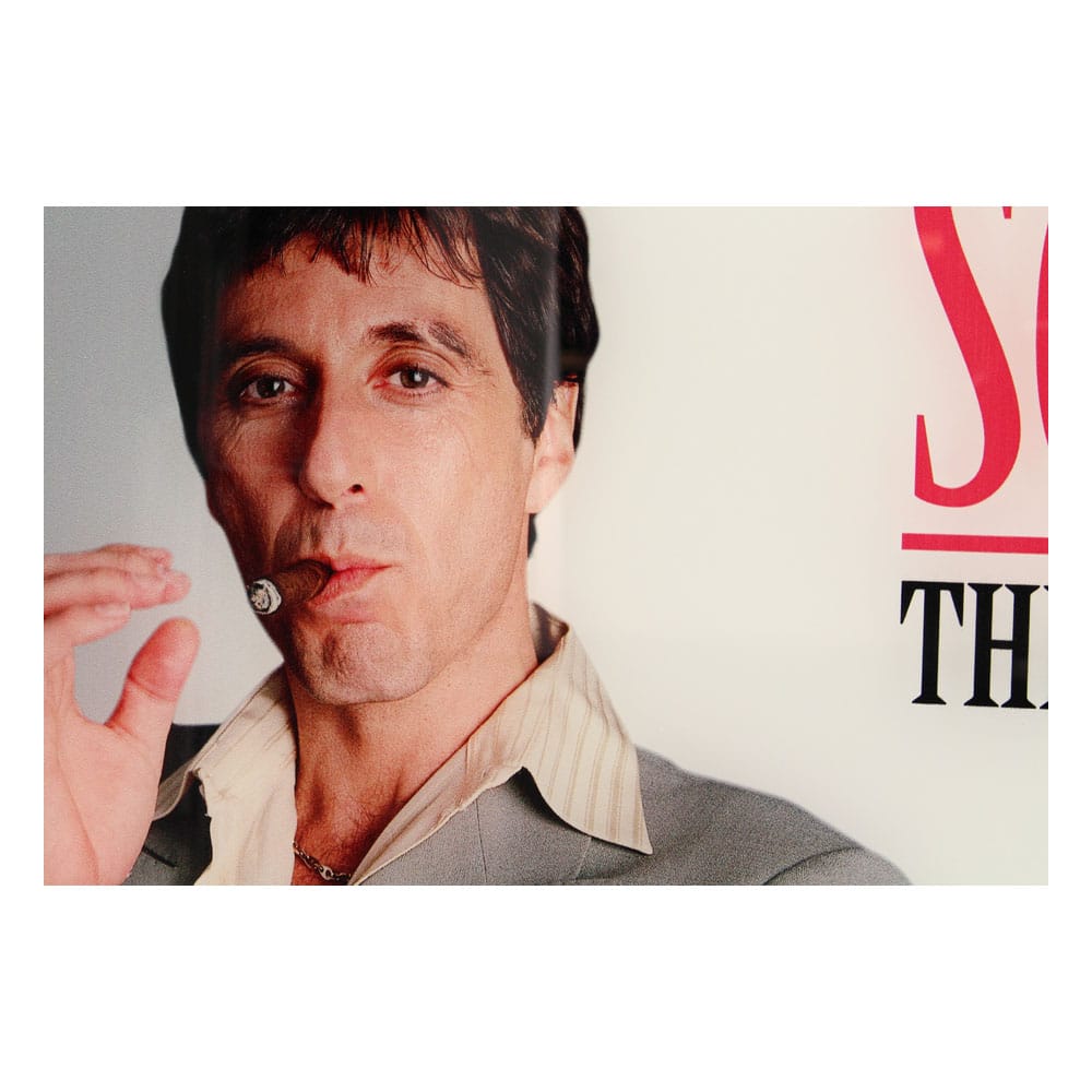 Scarface Glass Poster The World Is Yours (Grey Background) 60 x 30 cm P066644
