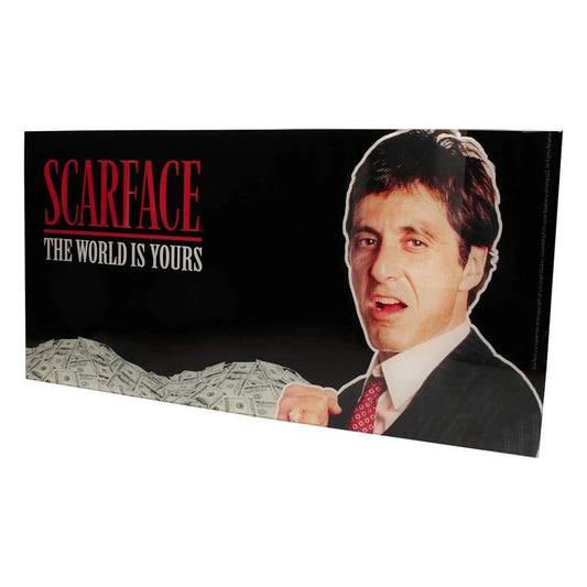Scarface Glass Poster The World Is Yours (Black Background) 60 x 30 cm P066645
