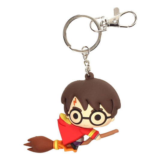 Harry Potter Rubber Keychain Harry Potter & Broomstick 7 cm P058105