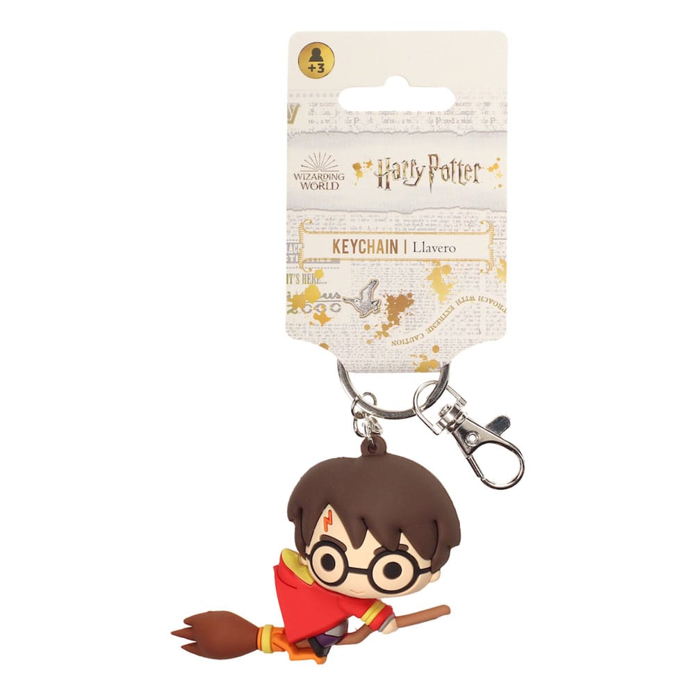 Harry Potter Rubber Keychain Harry Potter & Broomstick 7 cm P058105