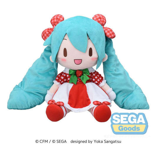 Character Vocal Series 01: Hatsune Miku Fuwa Petit Plush Figure Hatsune Miku x Love and Berry Dress Up and Dance! Lovely Strawberry 40 cm P058409