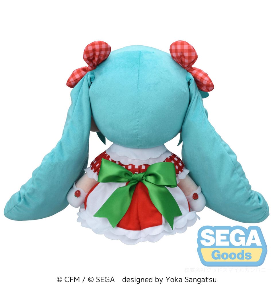 Character Vocal Series 01: Hatsune Miku Fuwa Petit Plush Figure Hatsune Miku x Love and Berry Dress Up and Dance! Lovely Strawberry 40 cm P058409