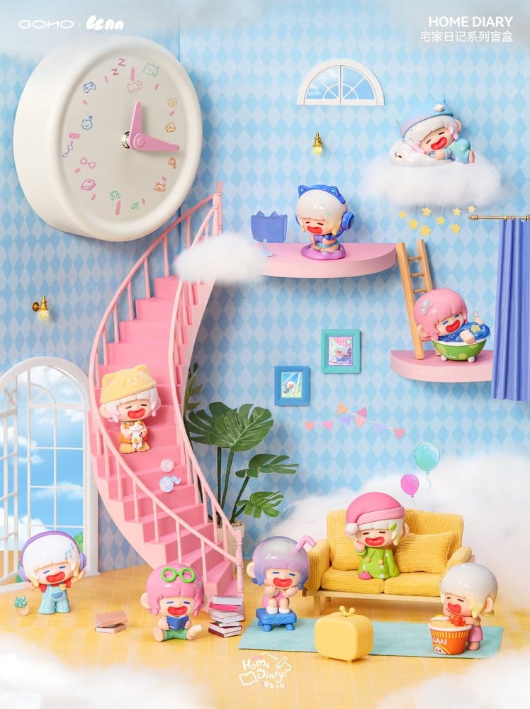 Original Character Trading Figures Blind Box 8-Pack Lazy Home Diary 9 cm P074207