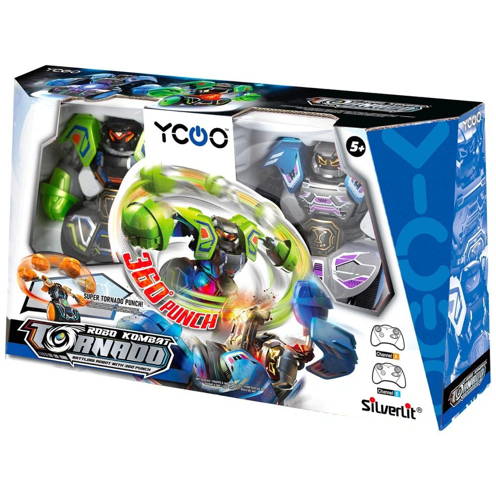 Silverlit Robo Kombat Tornado Remote-Controlled Robots 2er - Set Green/Blue P066671