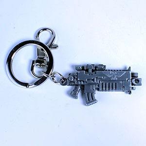 Warhammer 40K Metal Keychain Bolter Metallic Finish P059086