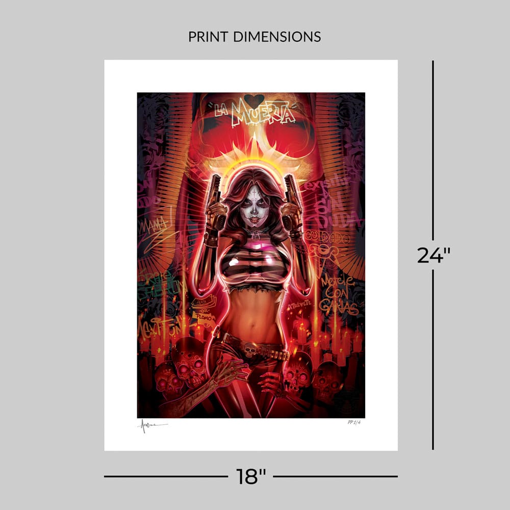 La Muerta Art Print Dia De Los Muertos 61 x 46 cm - unframed