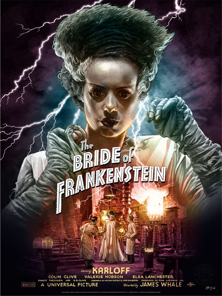 Bride of Frankenstein Art Print Bride of Frankenstein (Color Variant) by Ruiz Burgos 61 x 46 cm - unframed P067040