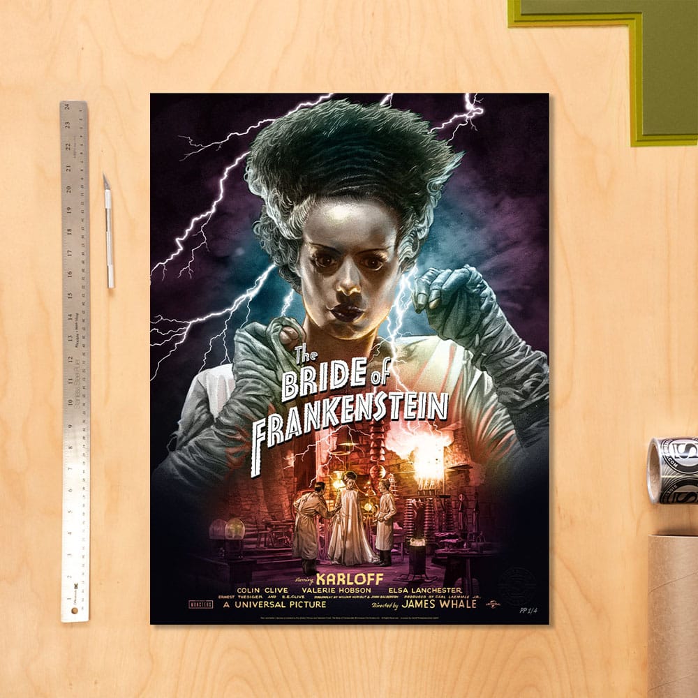 Bride of Frankenstein Art Print Bride of Frankenstein (Color Variant) by Ruiz Burgos 61 x 46 cm - unframed P067040