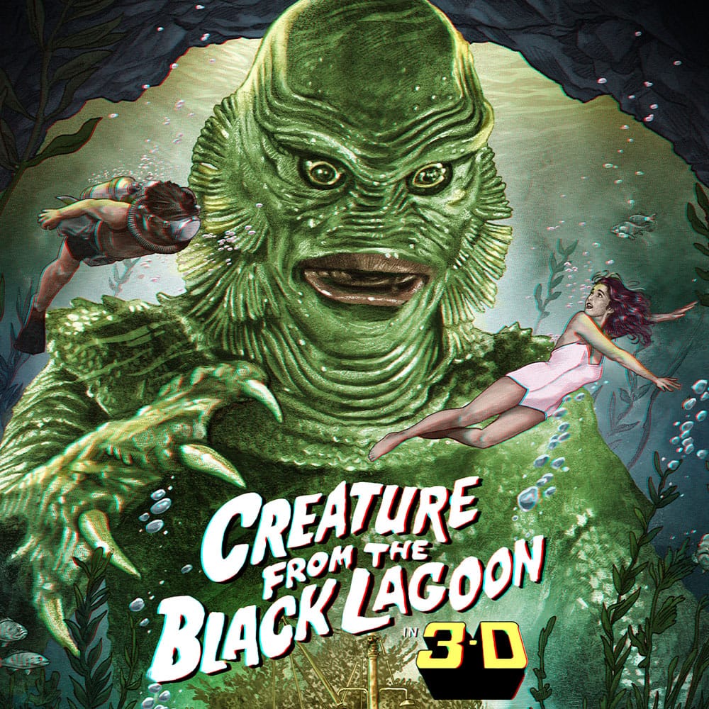 The Creature from the Black Lagoon Art Print Creature from the Black Lagoon (3D Variant) by Ruiz Burgos 61 x 46 cm - unframed P067041