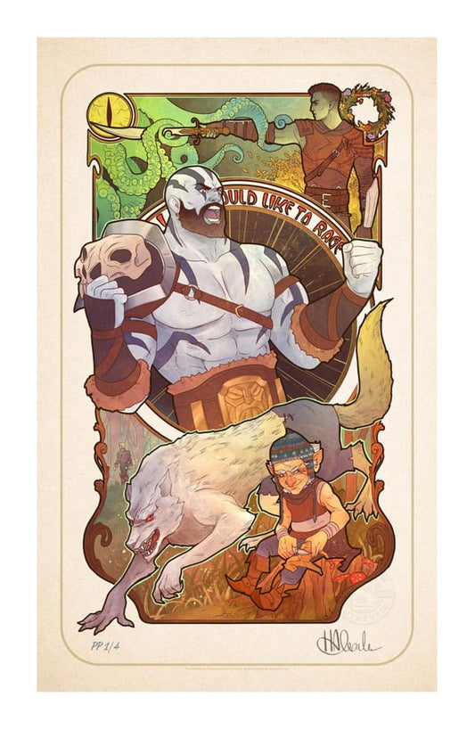 Critical Role Art Print Travis Willingham: 10th Anniversary Art Nouveau Illustrations 46 x 28 cm - unframed P065534