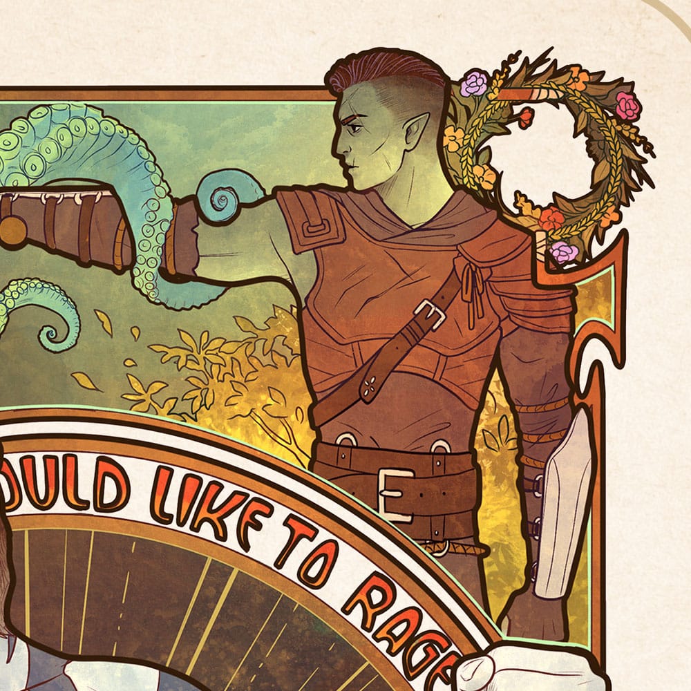 Critical Role Art Print Travis Willingham: 10th Anniversary Art Nouveau Illustrations 46 x 28 cm - unframed P065534